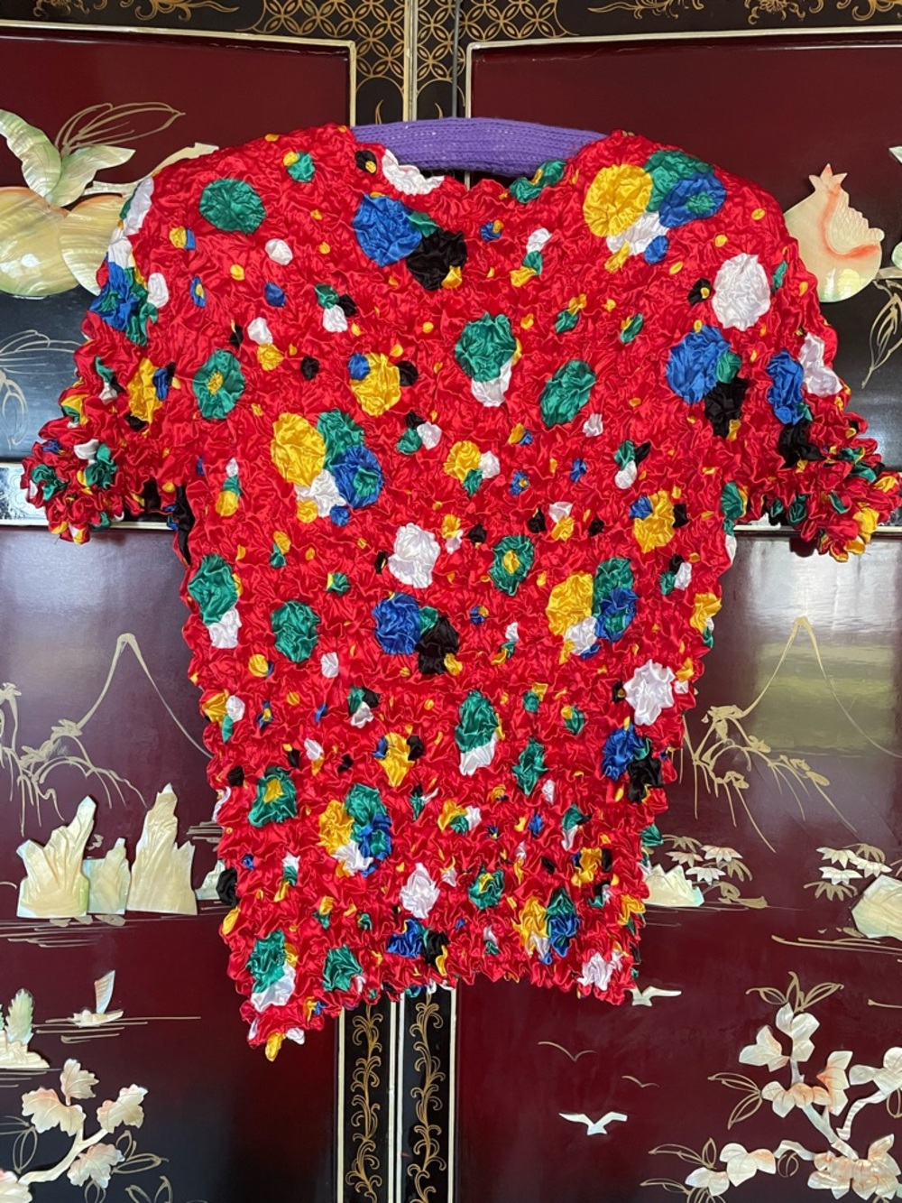 Y2K Popcorn polka dot Top